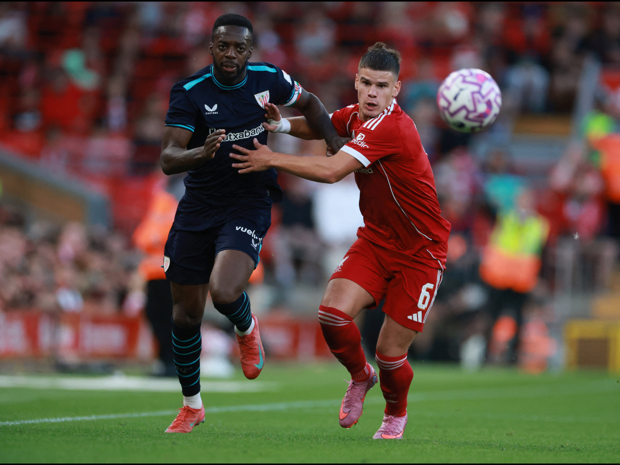 Inaki Williams (left) during a pre-season friendly match against Liverpool in August. File photo: Reuters