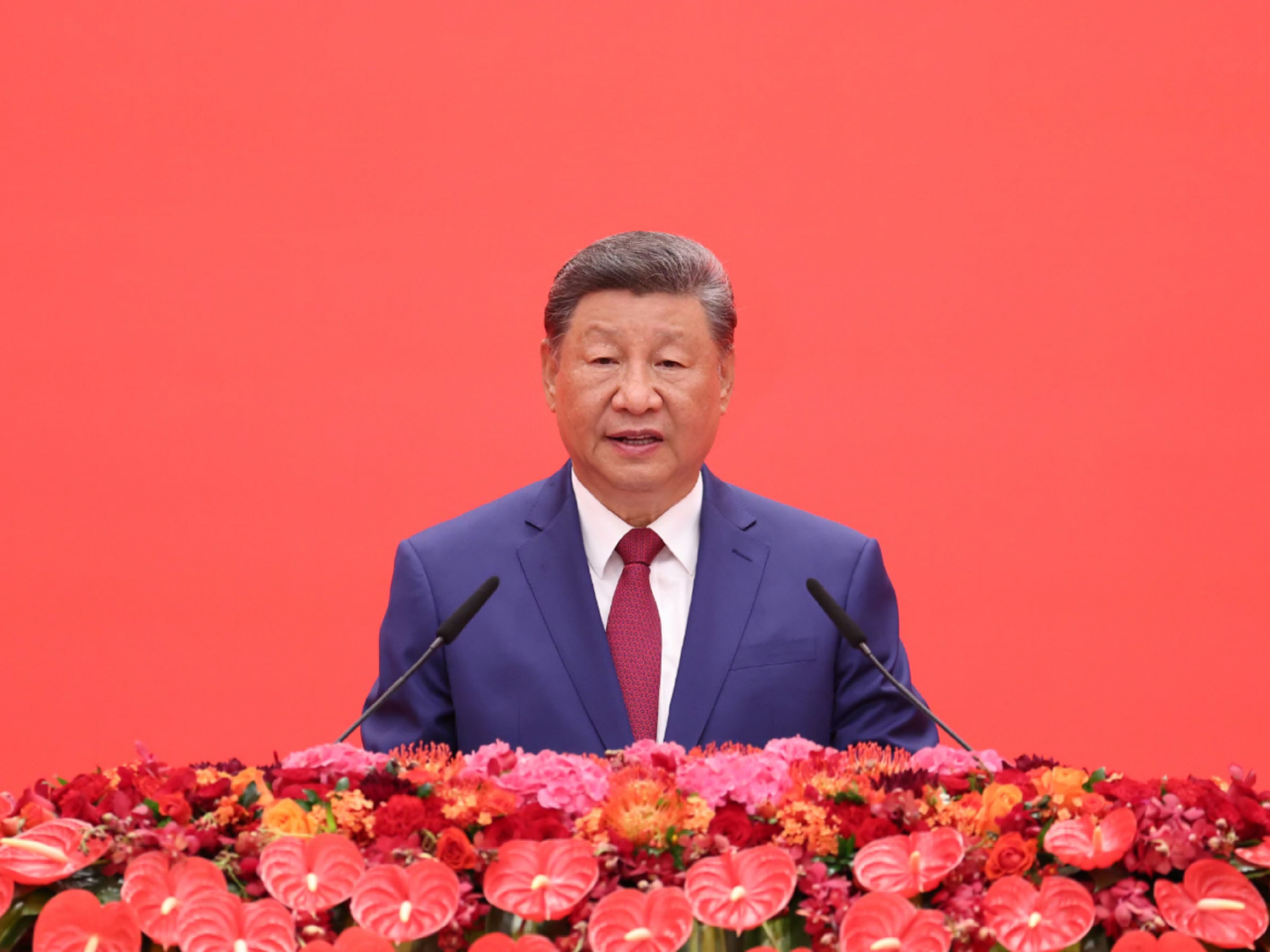 習近平說中方願與越方共同維護全球南方共同利益，為世界提供更多正能量。（新華社）