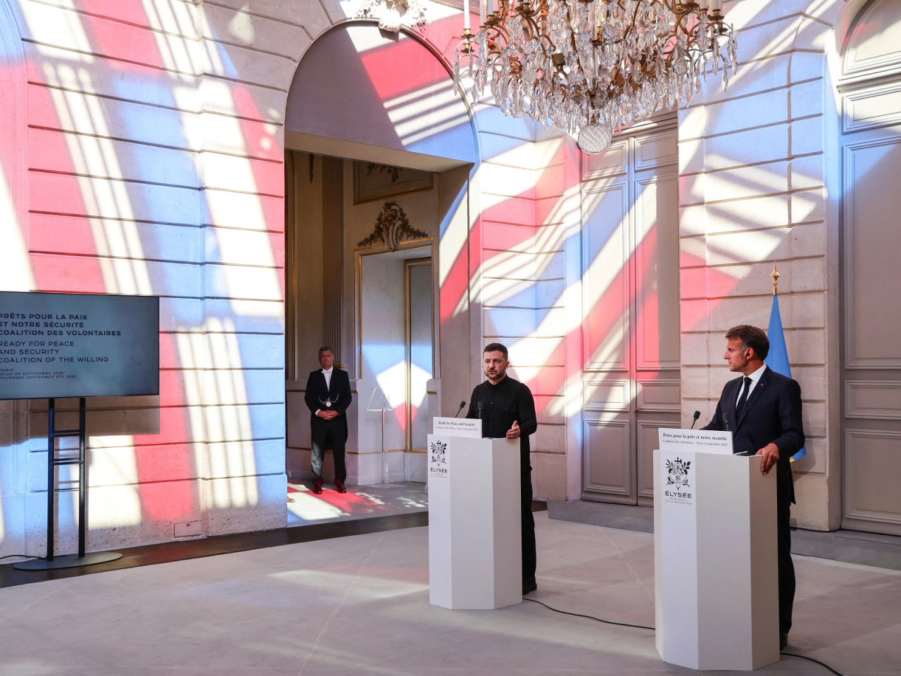 Emmanuel Macron said security guarantees would be deployed as soon as the Russia-Ukraine war ends. Photo: Reuters