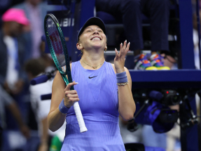 Amanda Anisimova didn&#039;t hide her joy after her comeback win against Naomi Osaka at Flushing Meadows in New York. Photo: Reuters