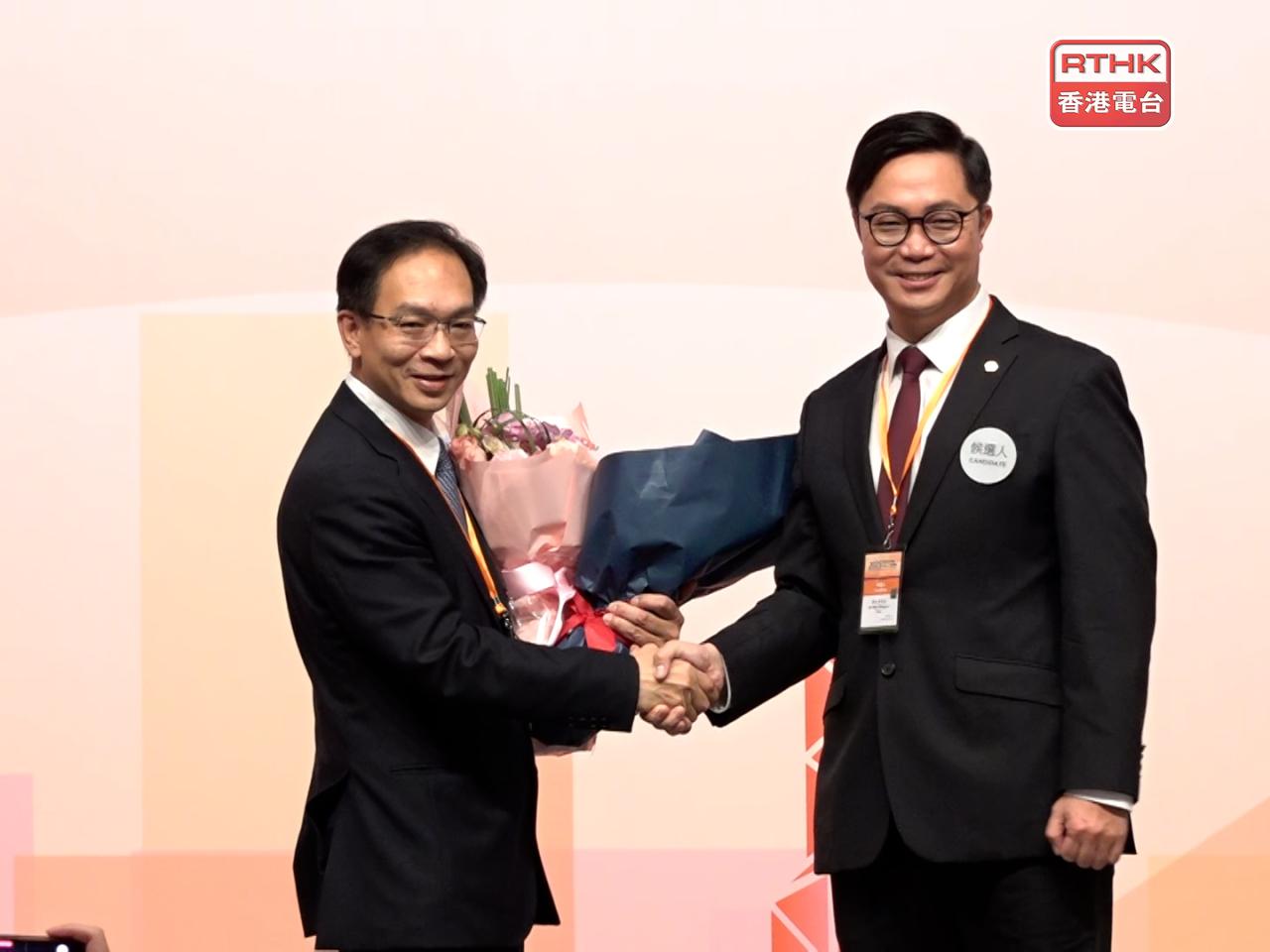 「商界（第三）」的當選人為郭端祥（左）。（林紹鋒攝）