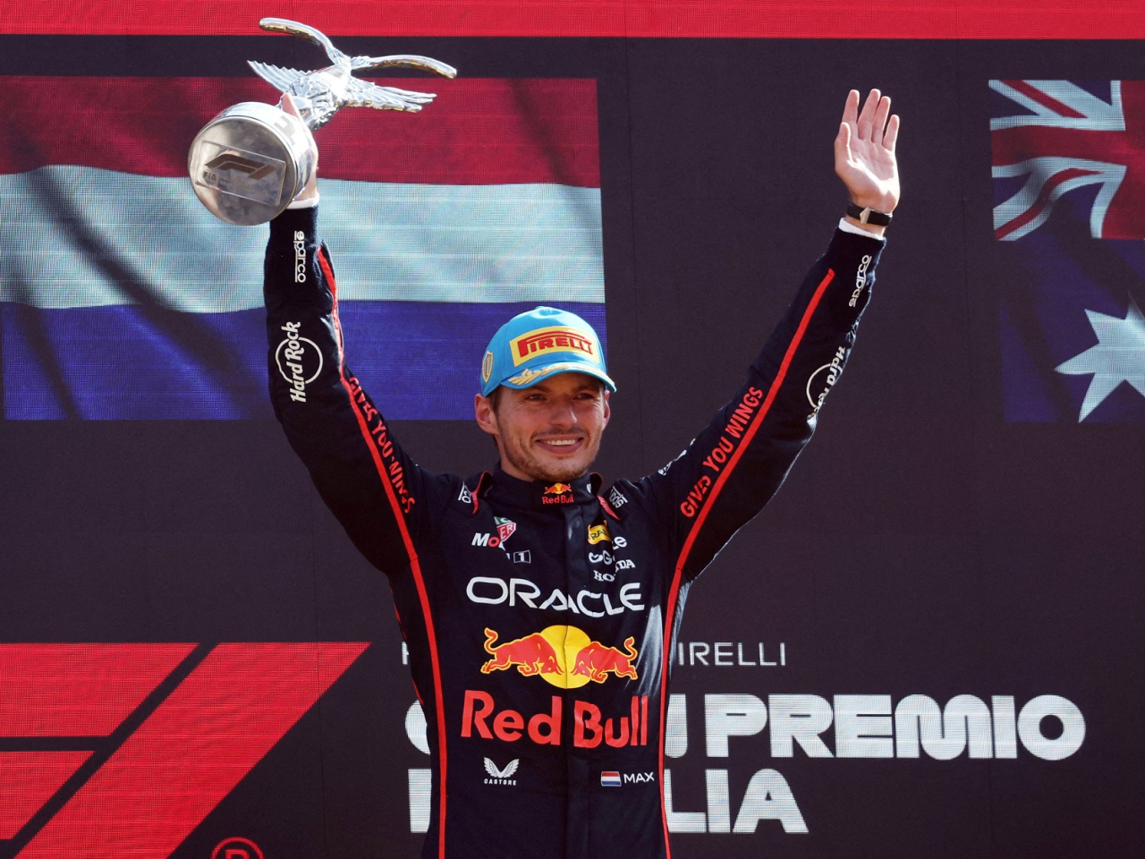 Max Verstappen's winning time of 1:13:24.325 was the fast grand prix time in history. Photo: Reuters