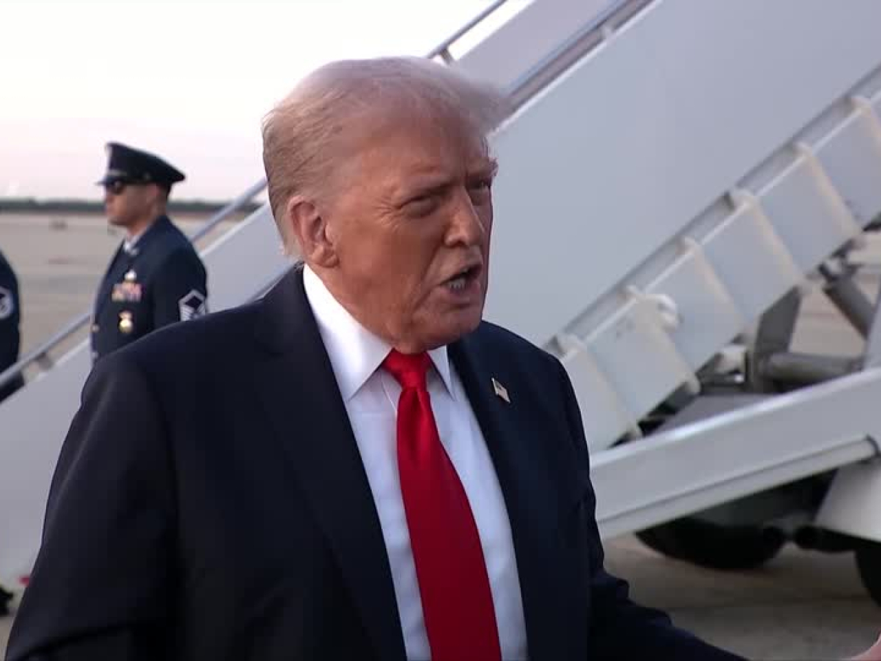 Donald Trump says the US has a "great relationship" with South Korea despite the raid in Georgia. Photo: Reuters