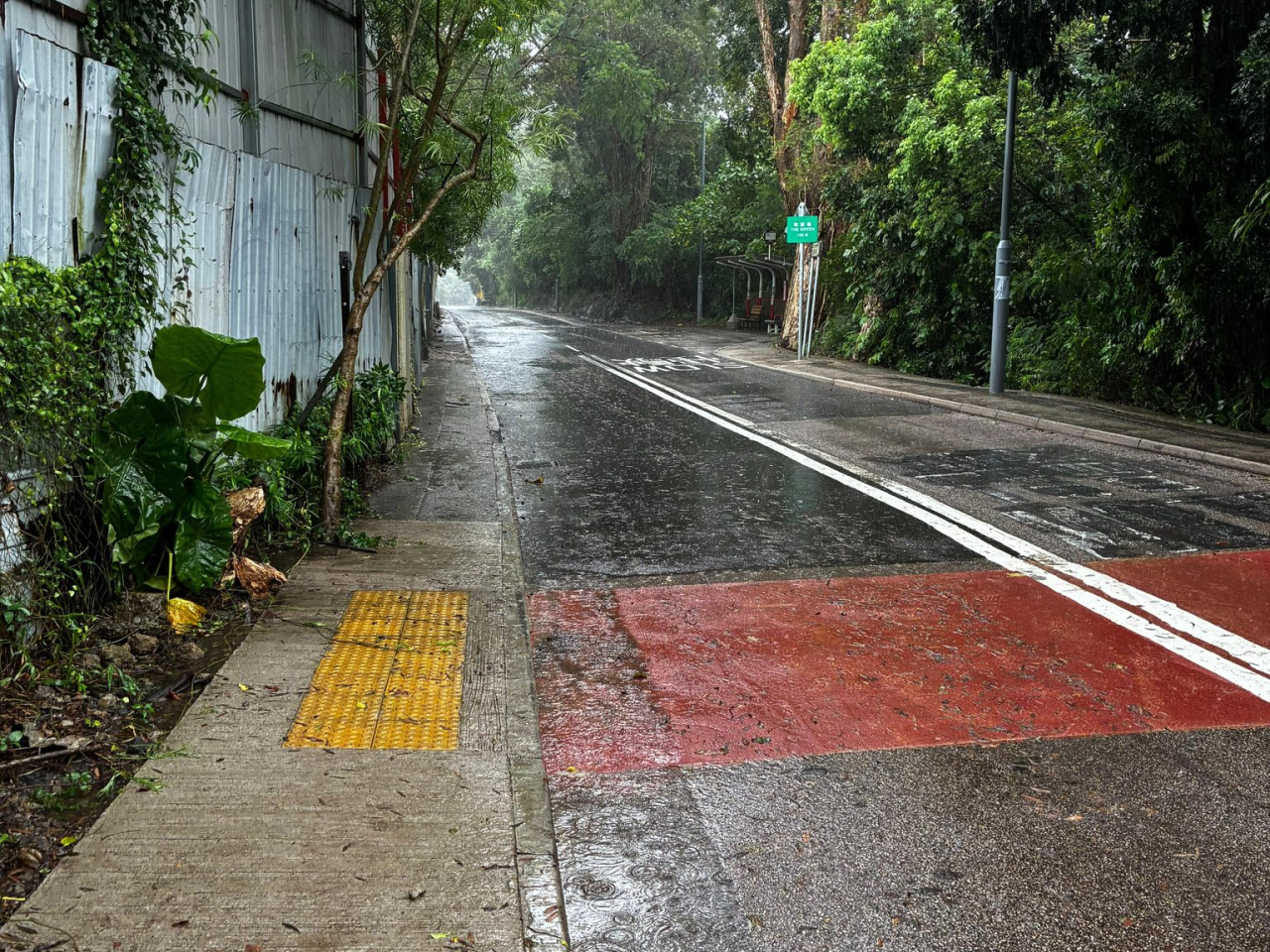 渠務署說，粉錦公路近香港哥爾夫球會水浸個案已完成處理。 (渠務署社交平台)