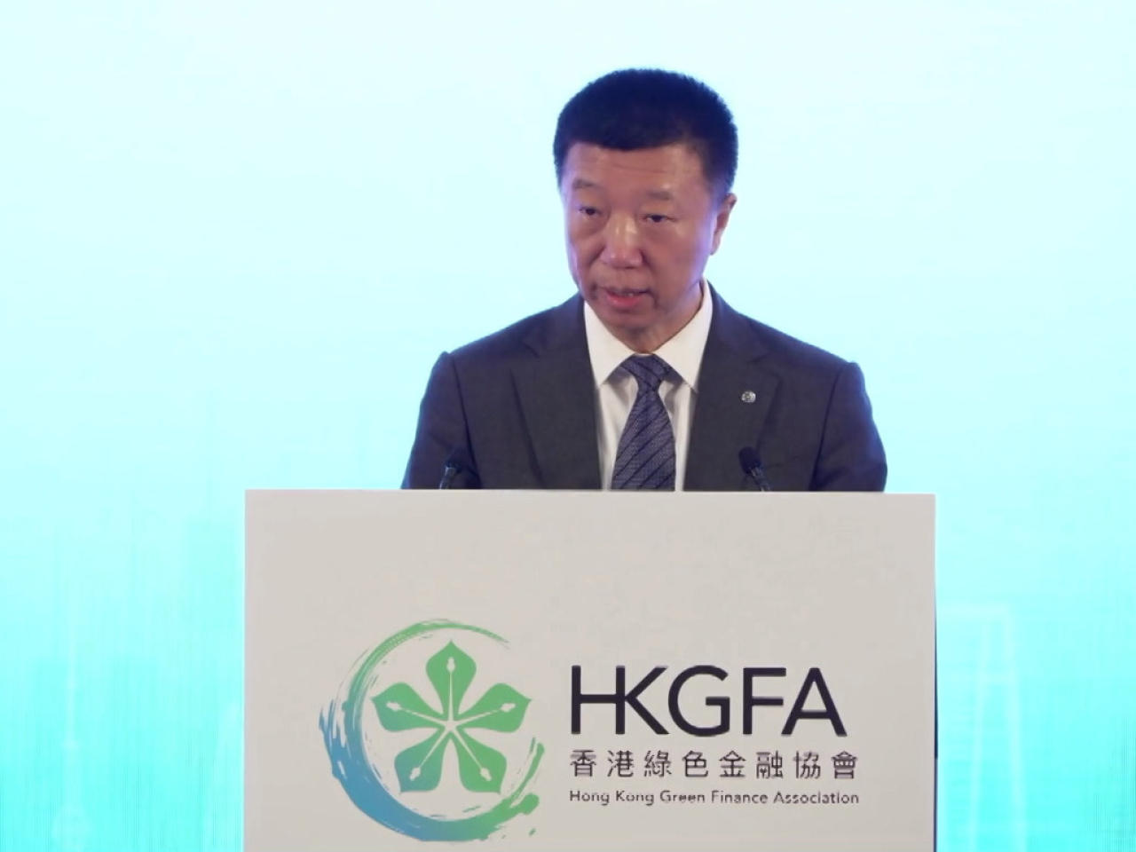 徐海峰指出，香港可成為亞太地區綠色和轉型融資的創新中心。（直播截圖）