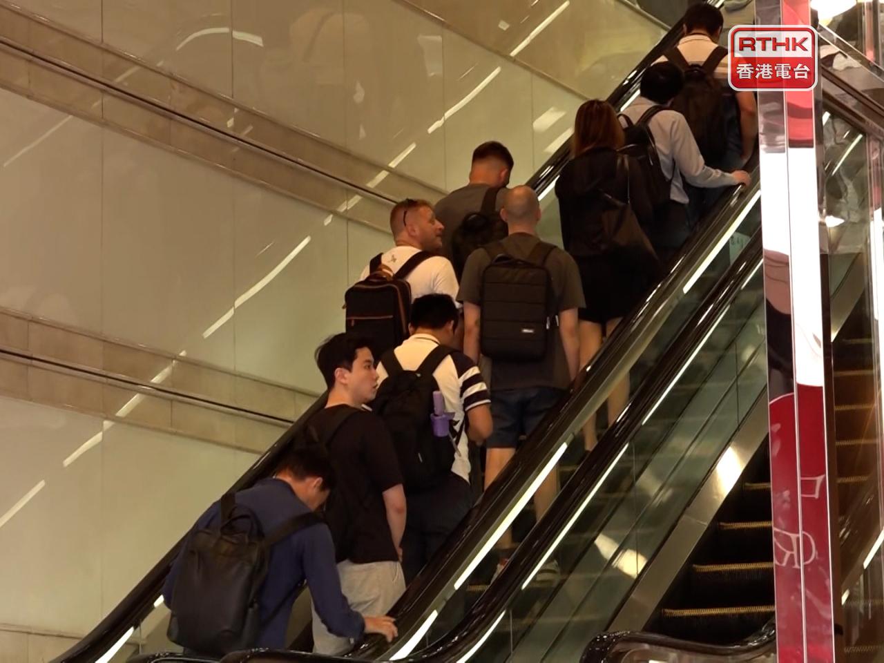 Some residents left for work early to avoid the crush once the No. 8 signal was downgraded. Photo: RTHK