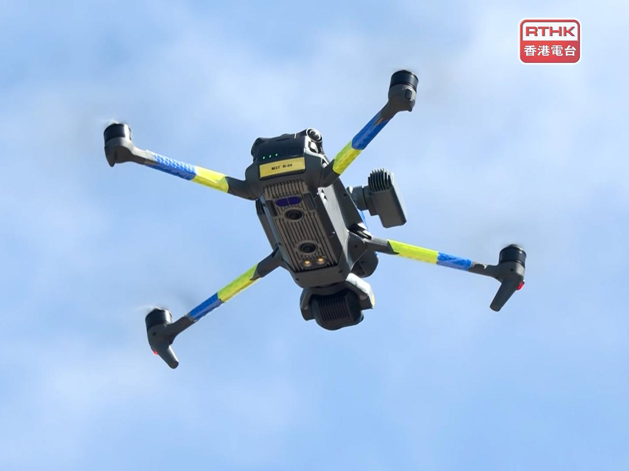 警方由本星期起，首次採用無人機作為新的交通執法工具。（梁禎祥攝）