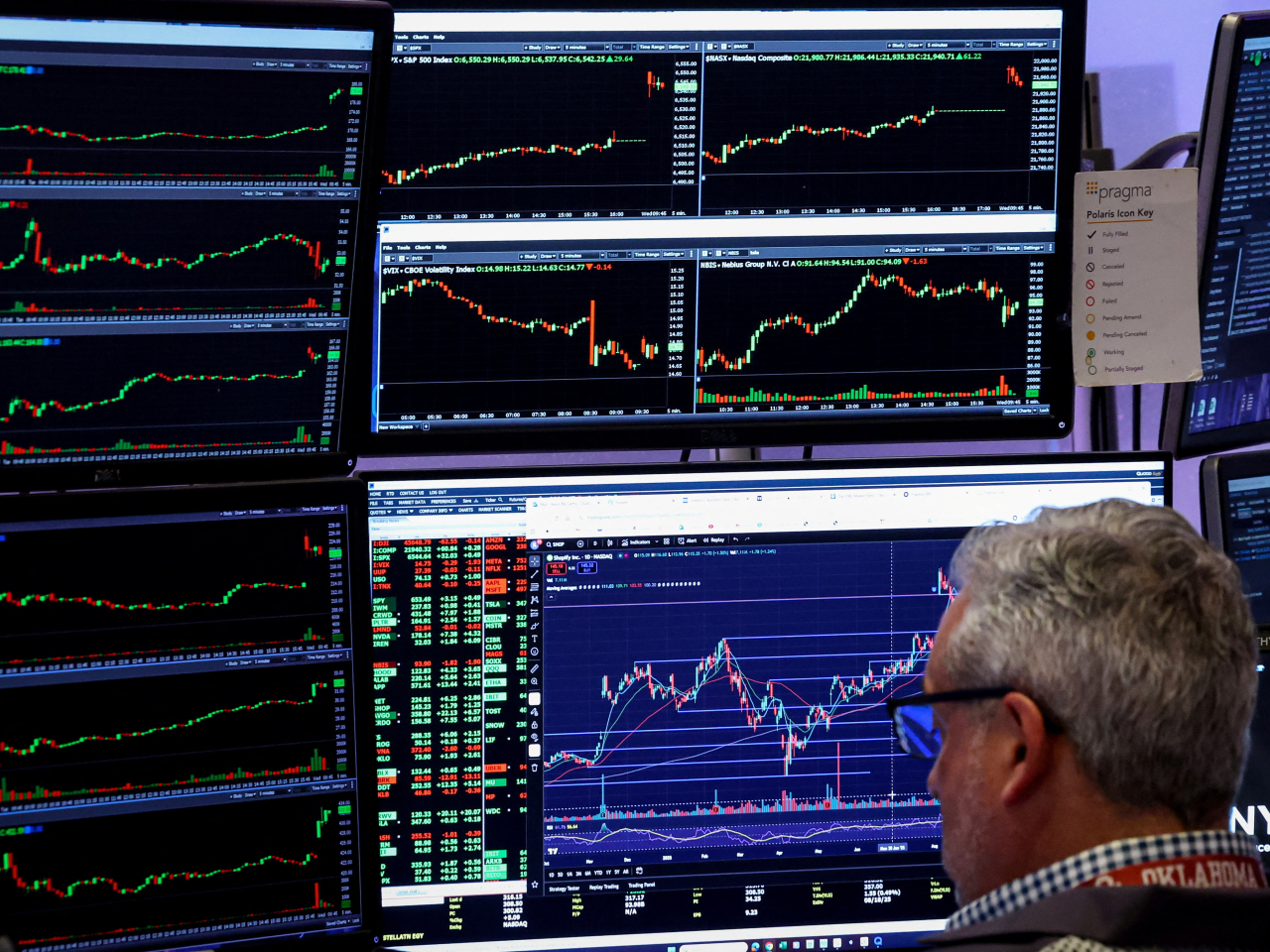 Oracle surged more than 36 percent, helping lift the S&P 500 to another record high. Photo: Reuters