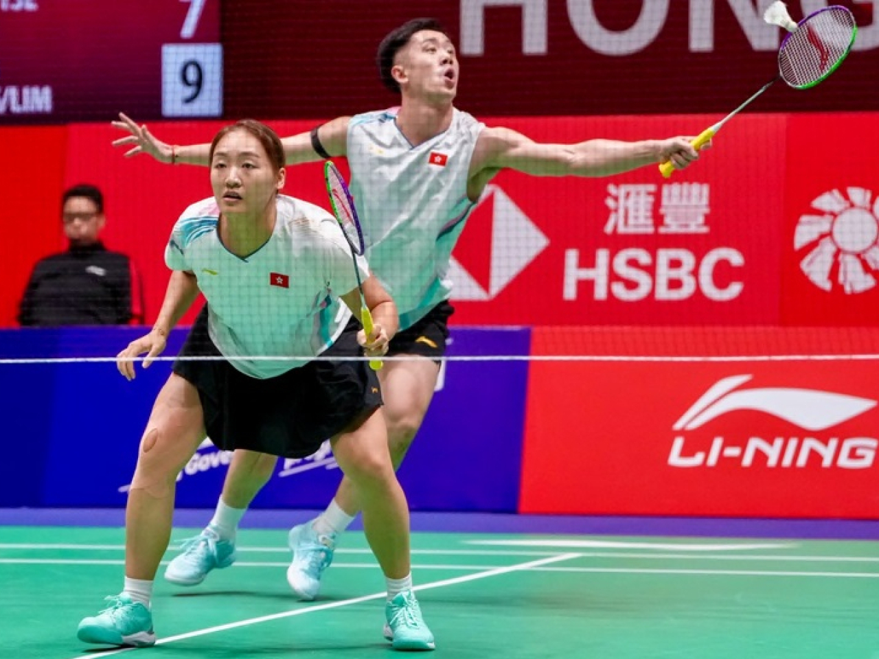 Jordan Tang and Tse Ying-suet bounced back after dropping the first game to their Malaysian opponents. Photo courtesy of the Badminton Association of Hong Kong, China
