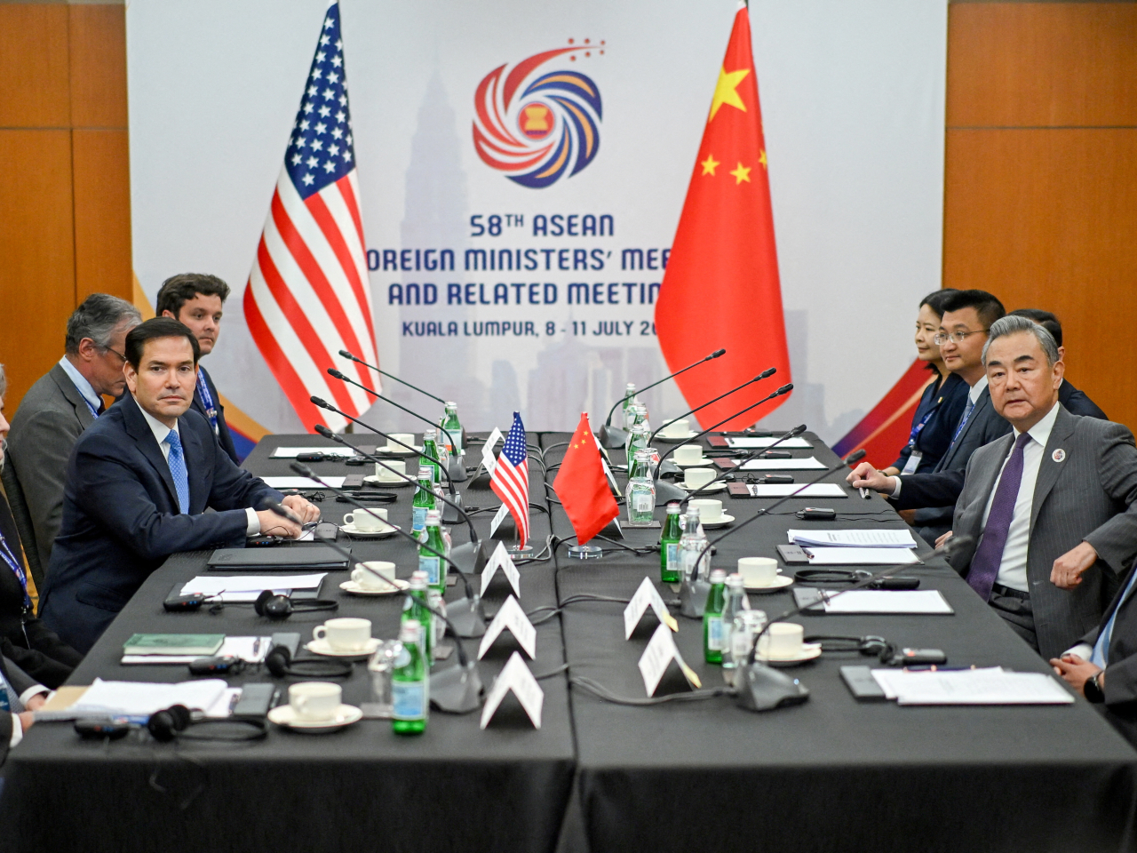 Wang Yi last met with Marco Rubio as the Asean summit in Kuala Lumpur in July. File photo: Reuters