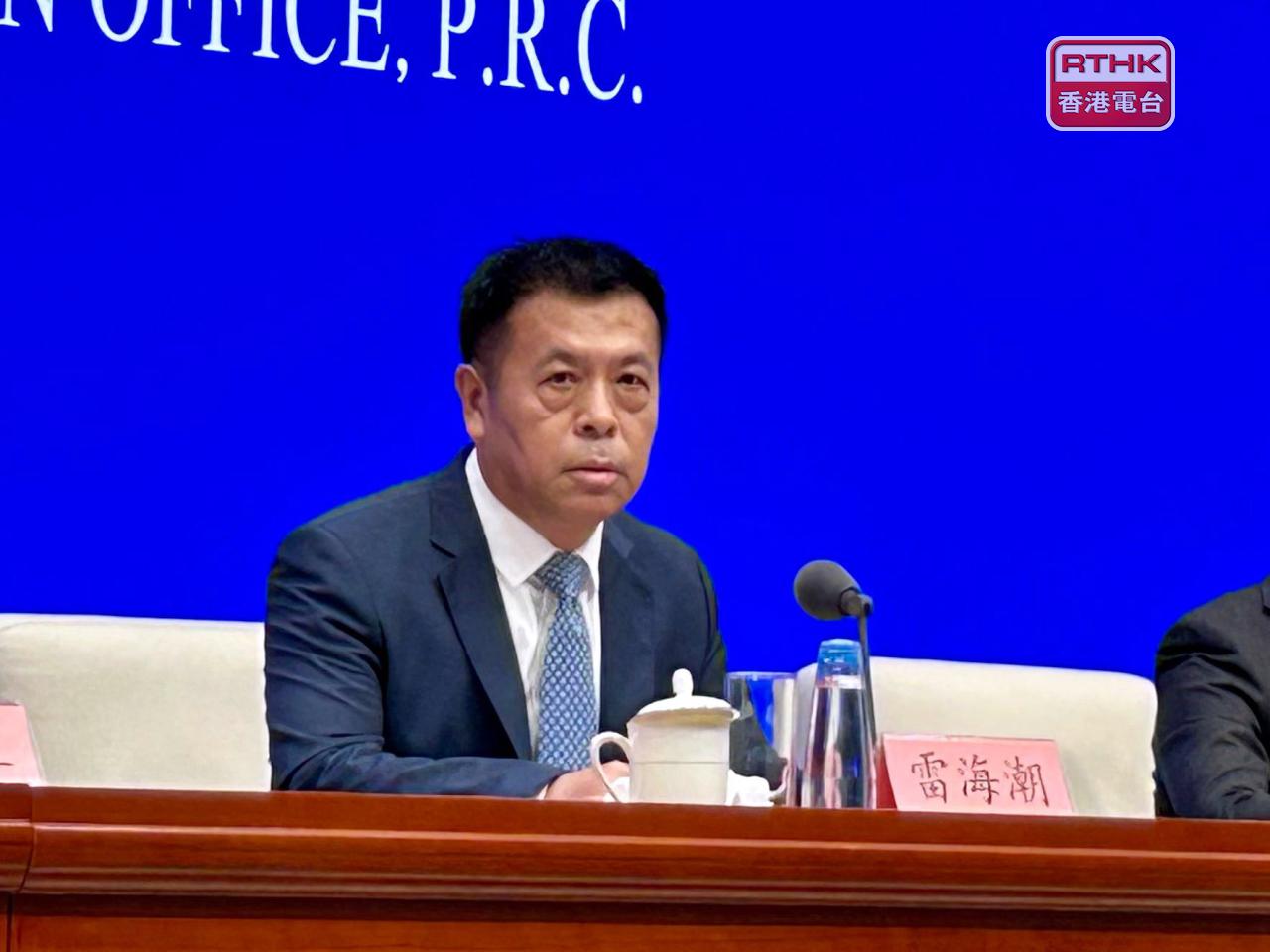 雷海潮表示，內地青少年兒童的生長發育、健康狀況總體持續改善。（鄧穎琳攝）