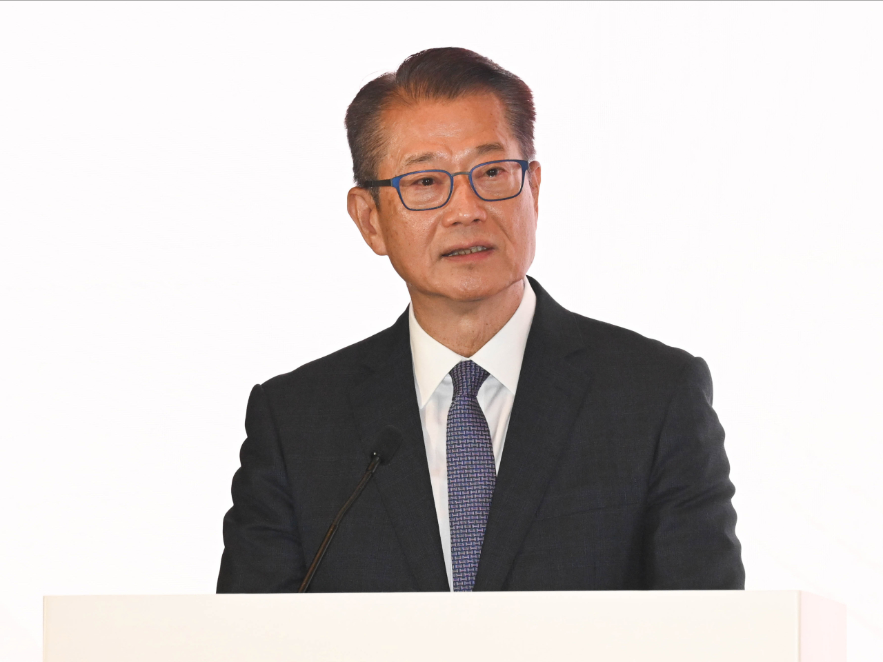 陳茂波表示，資金流入帶動資產管理業務的增長。（政府新聞處）