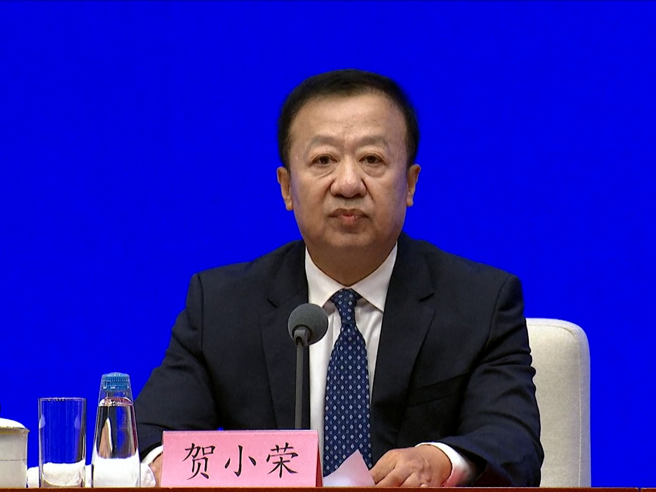 賀小榮說，最高人民法院堅持支持和規範並重，制定了人臉識別、網絡消費、涉網絡知識產權侵權等司法解釋。（央視）