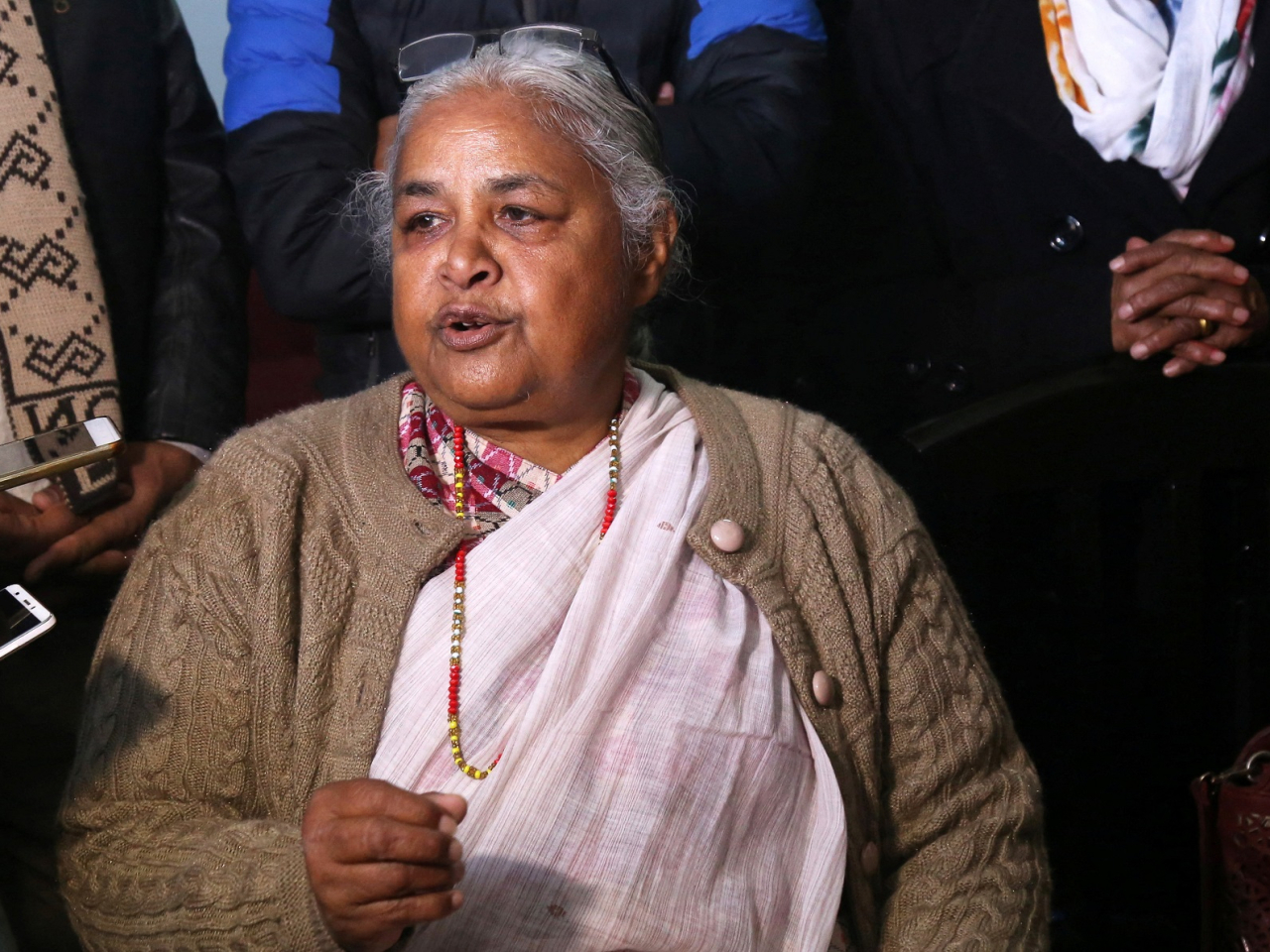 Sushila Karki speaks to the media in 2019. File photo: Reuters