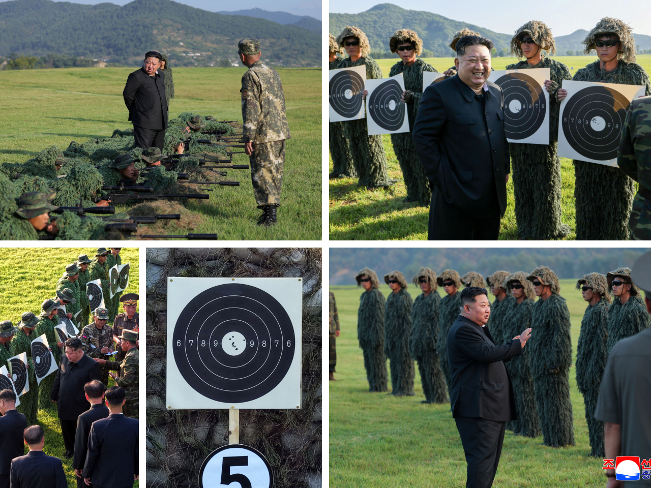 金正恩監督北韓軍方的射擊訓練。（路透社）