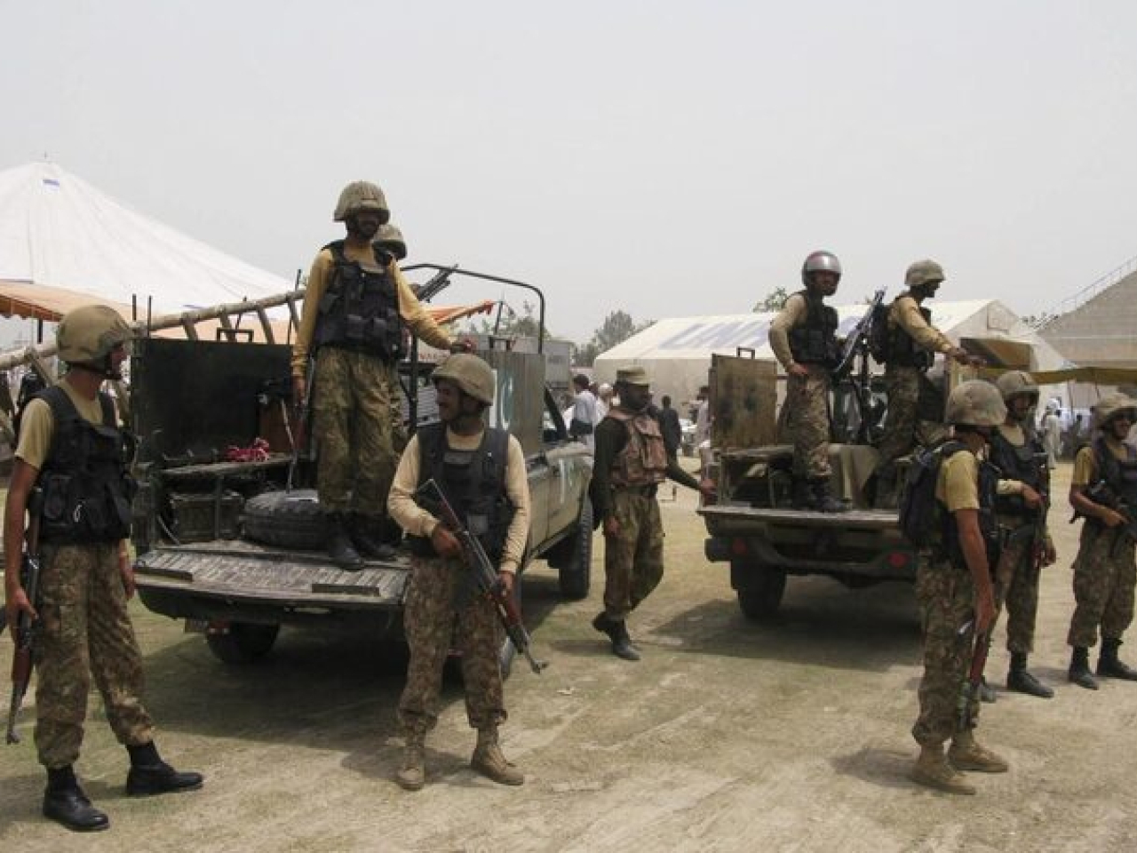 Pakistani soldiers stand guard against militants targeting security forces in North Waziristan. File photo: Reuters