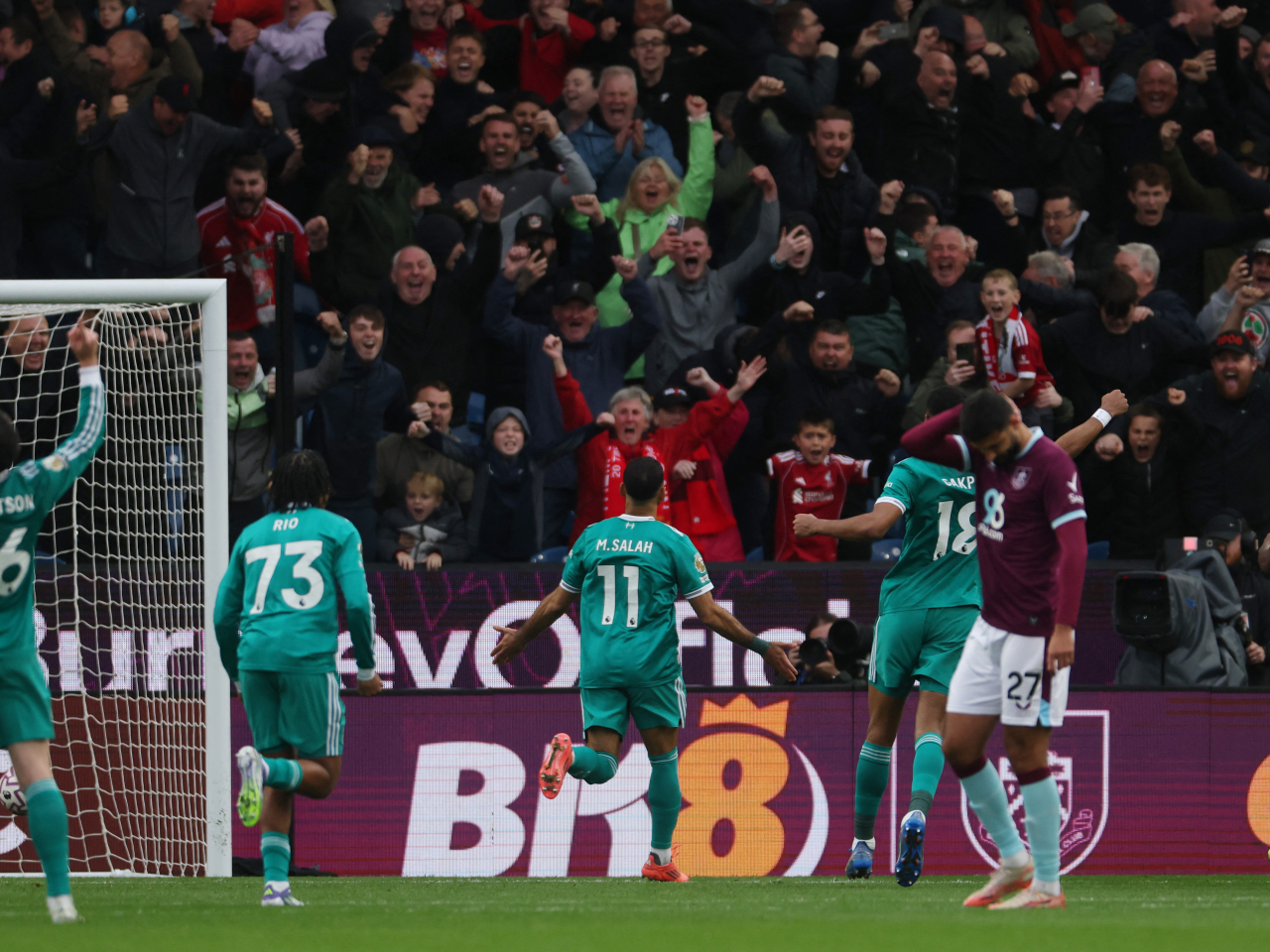 Mohamed Salah was the hero for reigning champions Liverpool against Burnley. Photo: Reuters