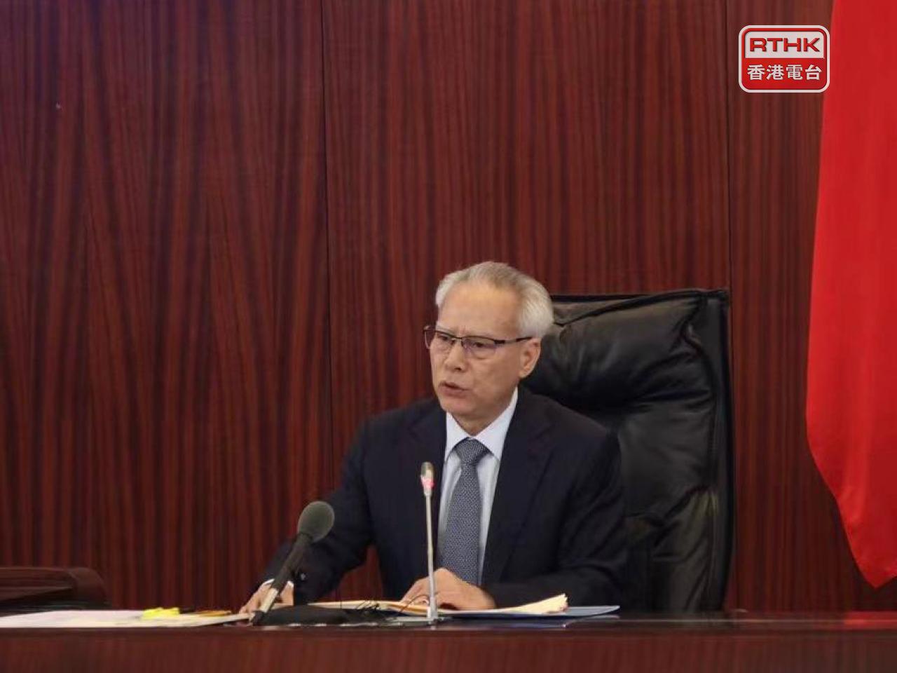 岑浩輝說，他期待新一屆立法會與特區政府繼續攜手並肩，拼經濟謀發展，增進居民福祉。(港台圖片)