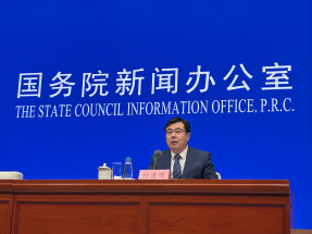 付凌暉表示，擴內需政策效能向生產端傳導，相關行業生產較快增長。（鄧穎琳攝）