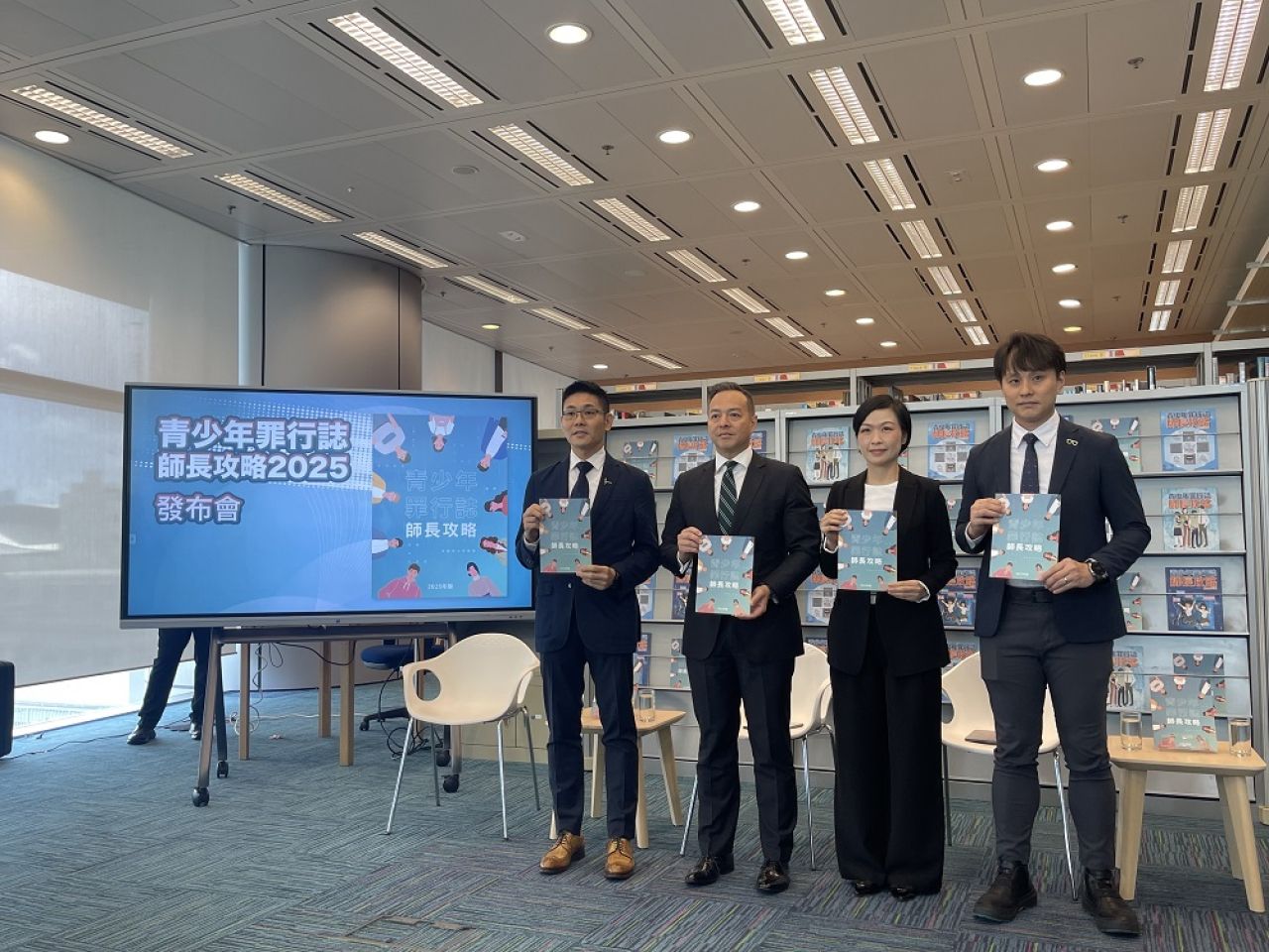 Police Commissioner Joe Chow (second left) says more efforts are being put into combating artificial intelligence-related crimes. Photo: RTHK
