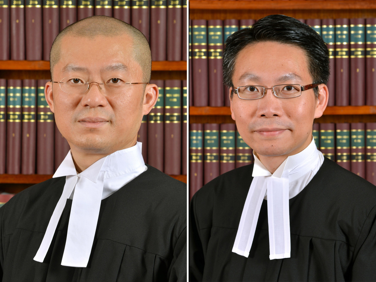 司法機構宣布，委任張志偉（左）和沈其亮（右）為主任裁判官。