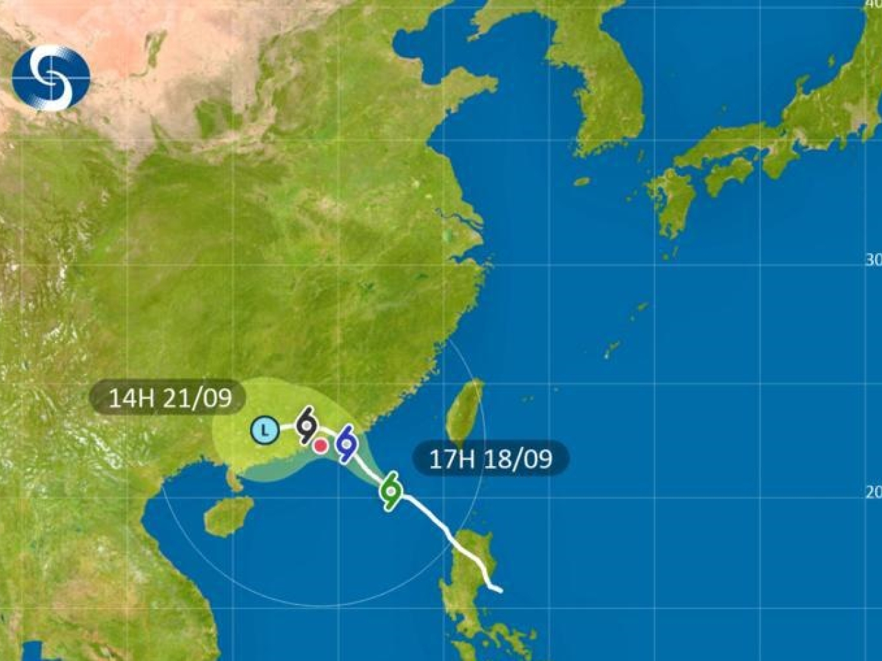 Mitag is heading towards the coast of eastern Guangdong. Image courtesy of HKO