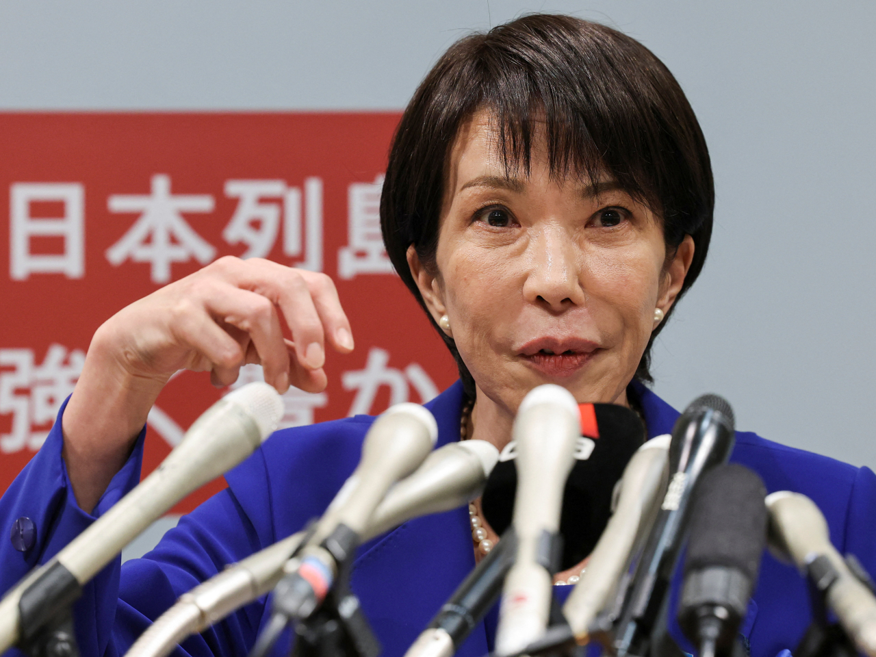 高市早苗正式宣布競逐自民黨總裁，提出多項經濟措施。（路透社）
