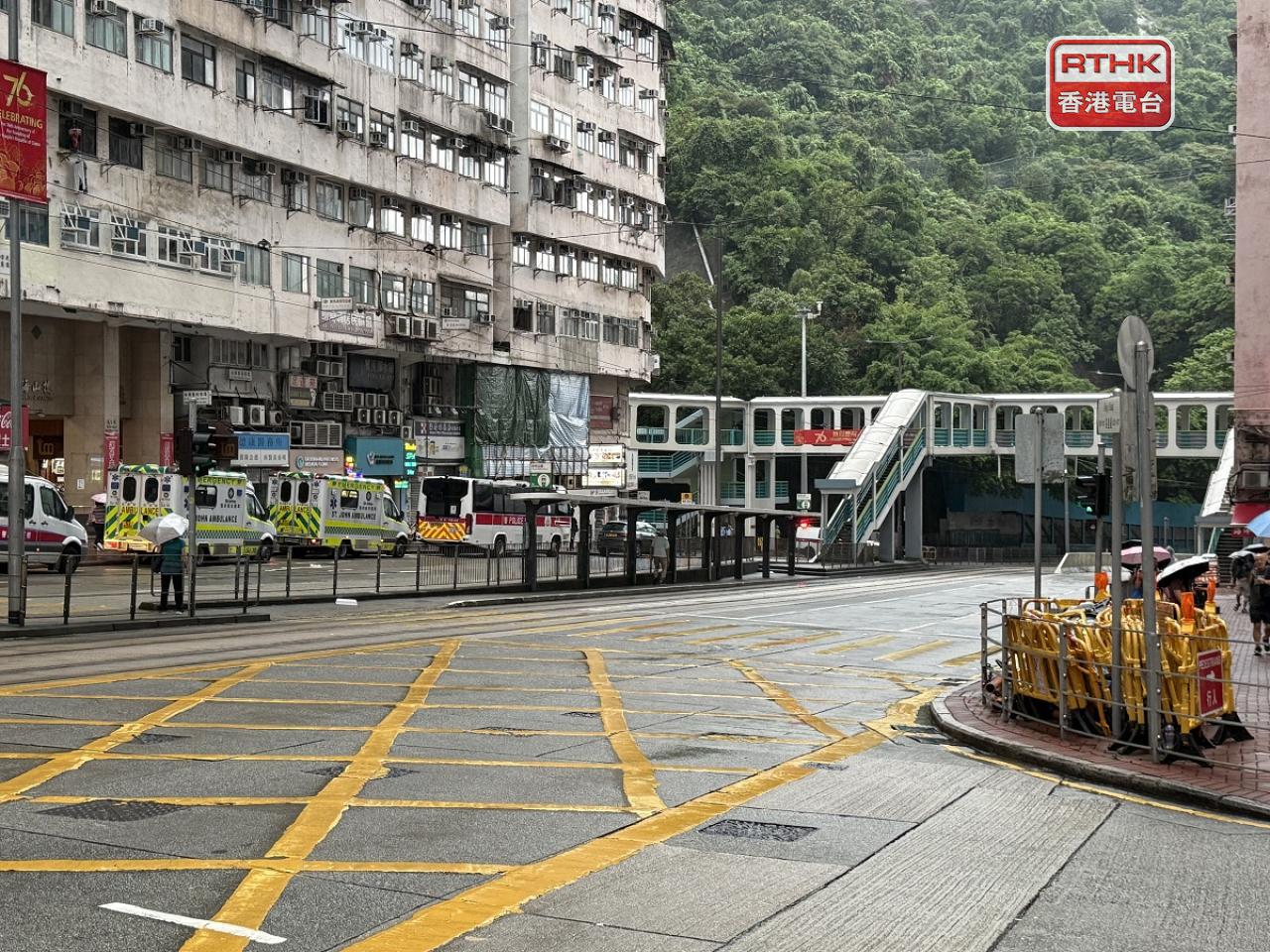 多條巴士線需要改道，電車部分路線亦要暫停服務。（任浩鋒攝）