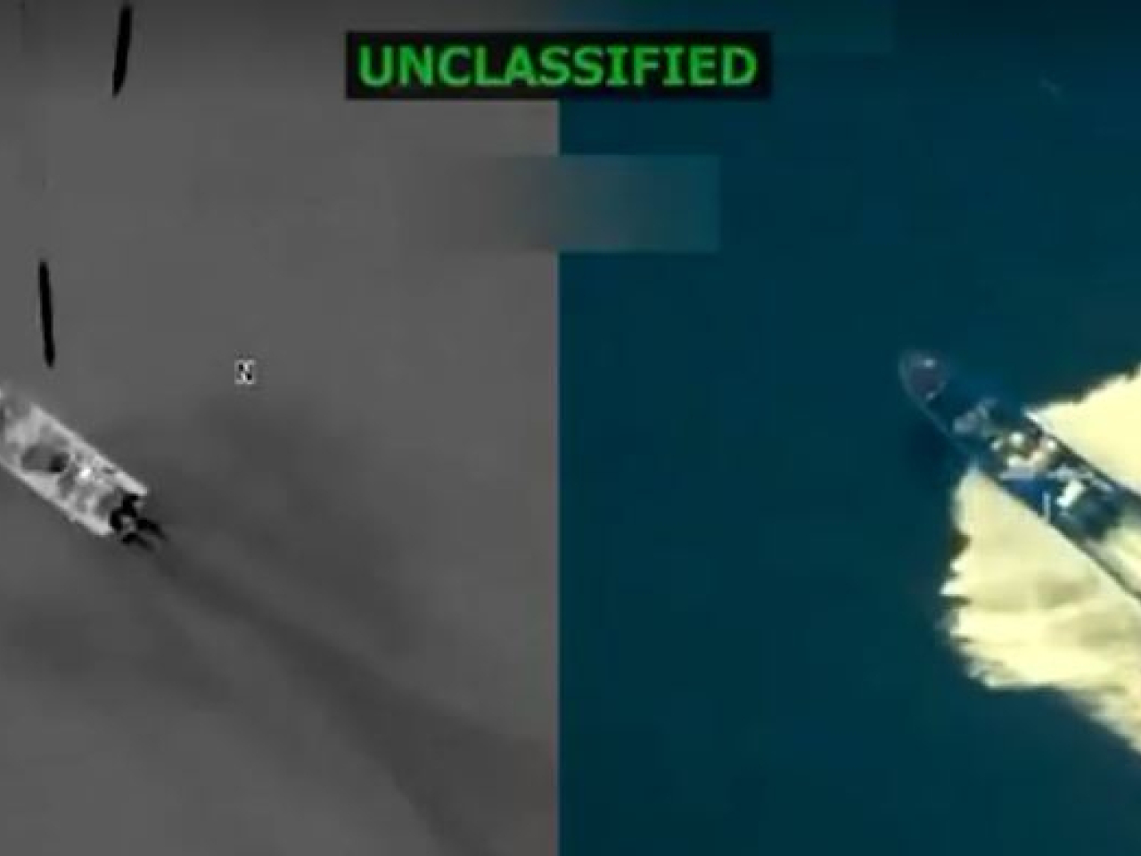 Video footage shows the Venezuelan vessel seconds before the US air strike. Photo: Reuters