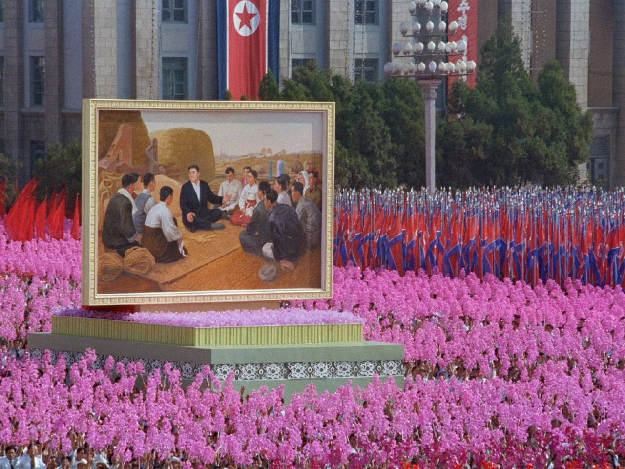 南韓政府據報捕捉到北韓籌備勞動黨建黨80周年紀念閱兵儀式的跡象。(法新社資料圖片)