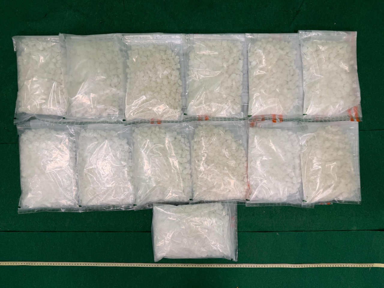 案件中檢獲的懷疑氯胺酮。（政府新聞處）