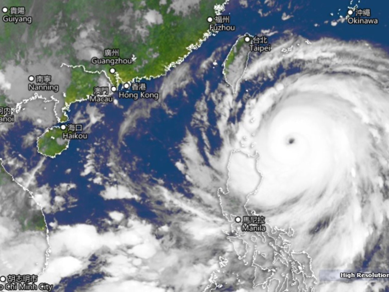 Ragasa is expected to bring severe flooding and landslides to the northern Philippines before approaching Hong Kong on Wednesday. Graphic courtesy of the Hong Kong Observatory.