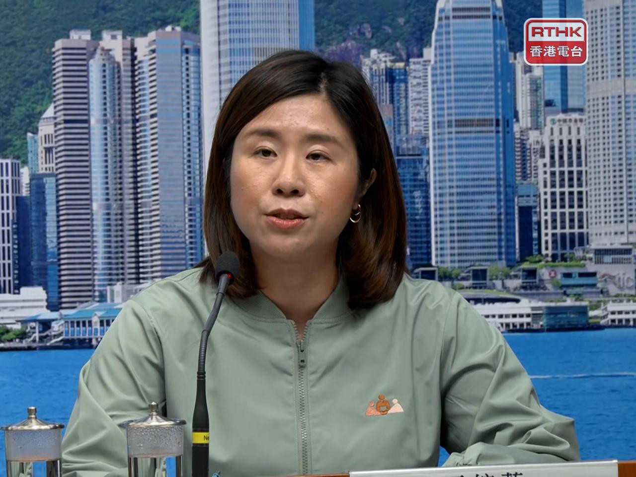 王婉蓉勸籲住在水浸風險較高的居民及早撤離居所或到臨時庇護中心暫避。（梁禎祥攝）