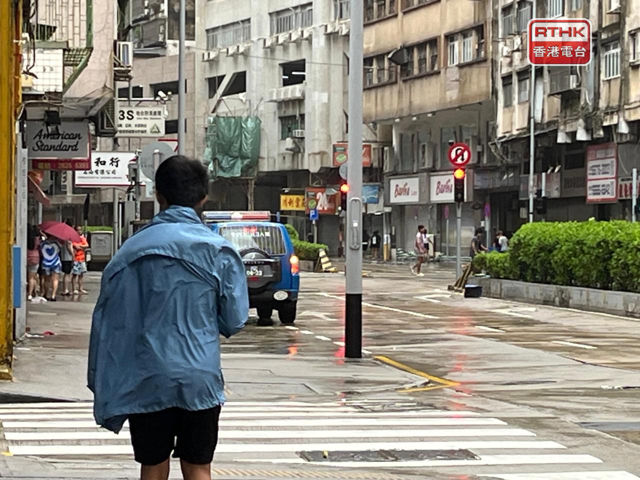 澳門大部份低漥地區已退水。（鄭月明攝）