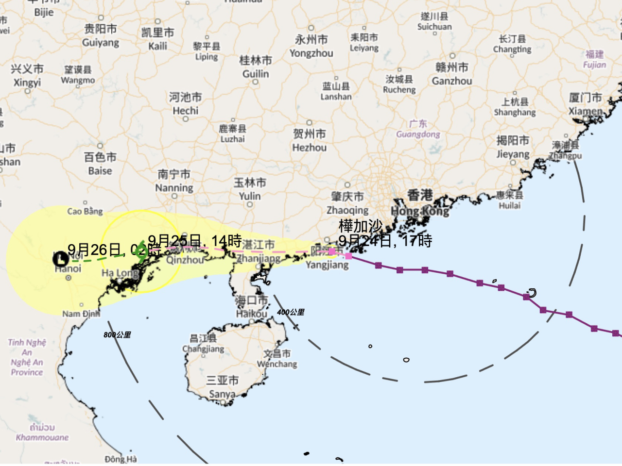 天文台預料八號信號會在今晚8時前維持，隨後視乎本地風力減弱程度，考慮改發三號強風信號。
（天文台網頁圖片）