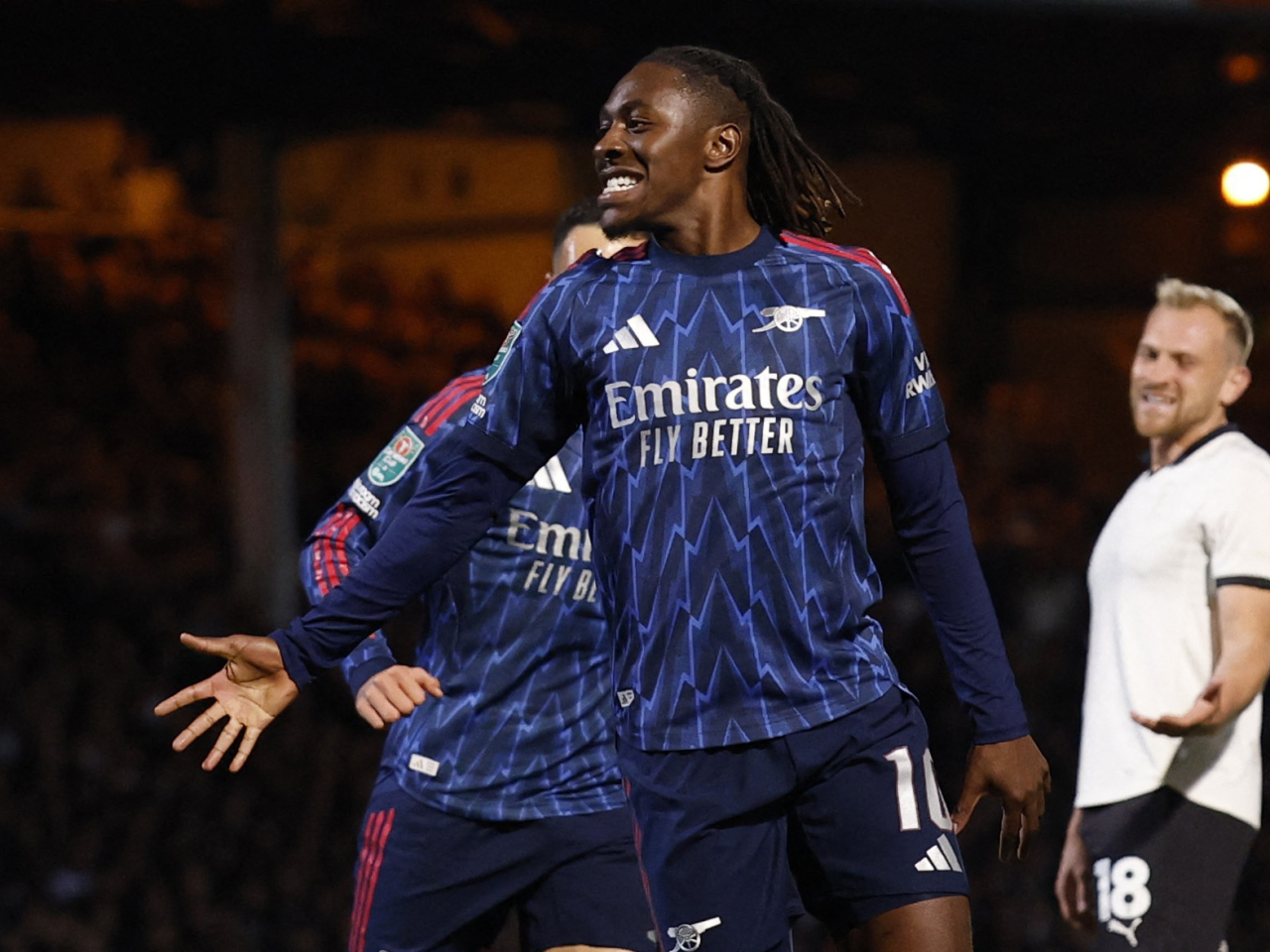 Eze scored eight minutes into Arsenal's third round clash against League One side Port Vale. Photo: Reuters