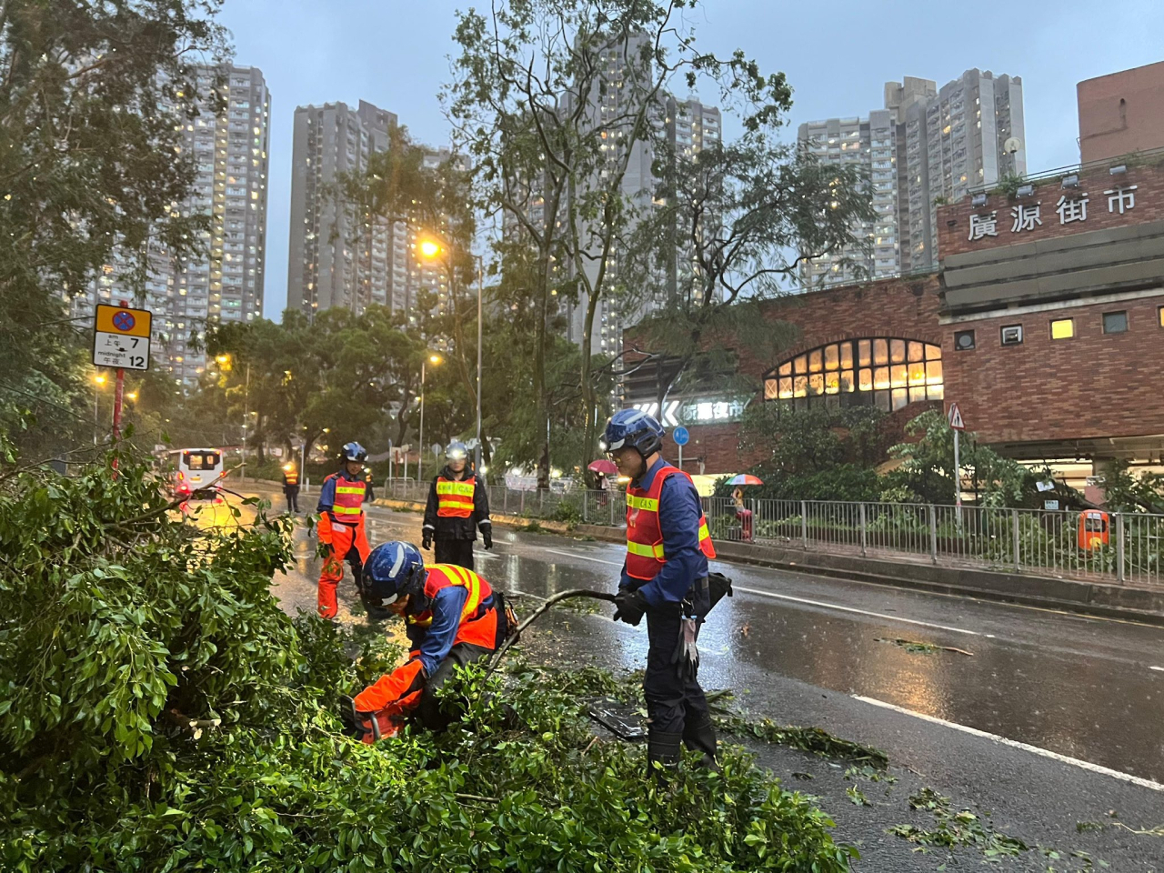 The Civil Aid Service says its staff spent the night clearing fallen trees so that life could return to normal as soon as possible.