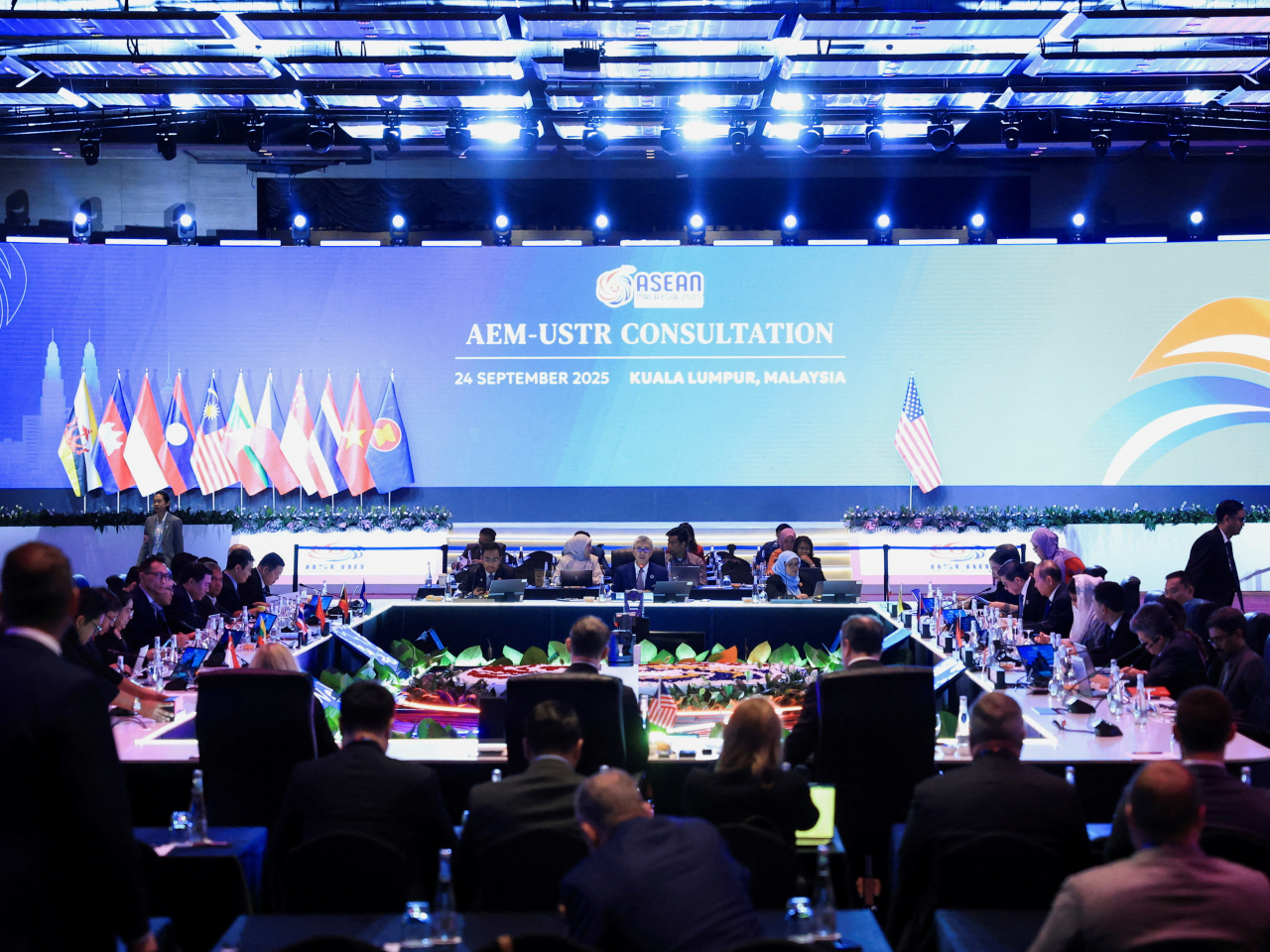 Asean ministers, pictured in a meeting with US trade officials in Kuala Lumpur, are expected to discuss admitting new members to RCEP when the bloc's leaders meet for the first time in five years in October. Photo: Reuters