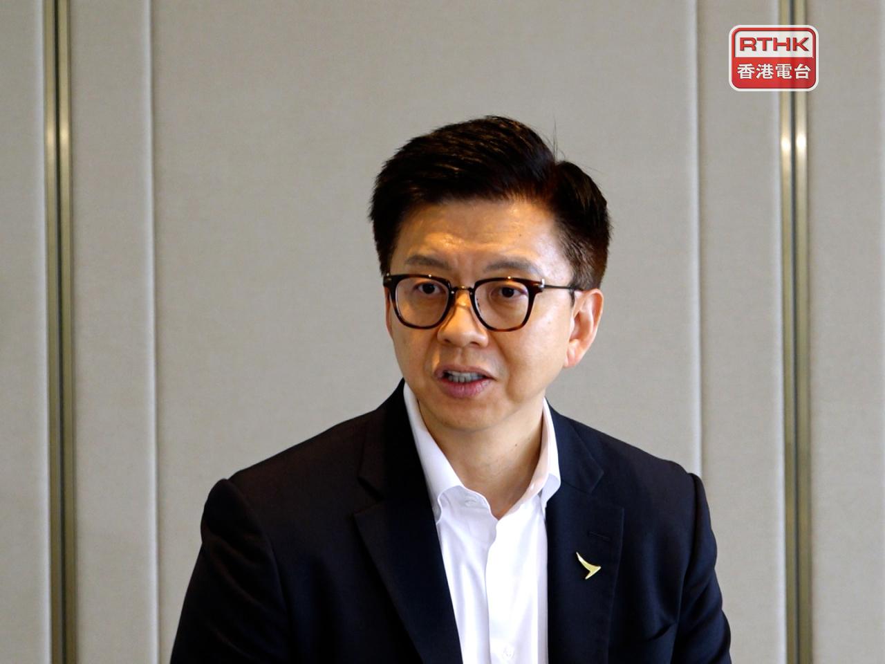 林紹波表示，未來會採購更多載客量較大的廣體客機以應付日後長途航線需求。（游樹榮攝）