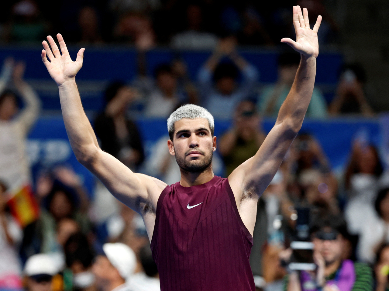 Alcaraz needed just 90 minutes to dispatch of Argentina's Sebastian Baez in Tokyo. Photo: Reuters