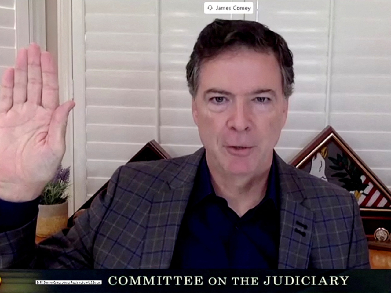 James Comey has been indicted on criminal charges of false statements and obstruction, for which he faces up to five years in prison. File photo: Reuters
