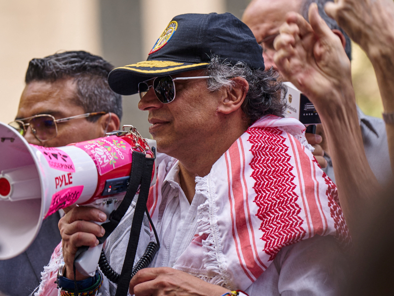Petro saw his US visa revoked after joining a pro-Palestinian demonstration outside UN headquarters in New York. Photo: Reuters