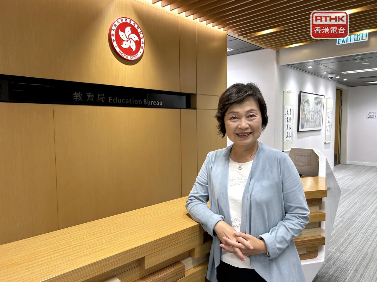蔡若蓮表示，直資學校在課程、教學語言、收生機制或津貼模式，有相對充足條件，不會影響本地學生入學機會。（港台圖片）