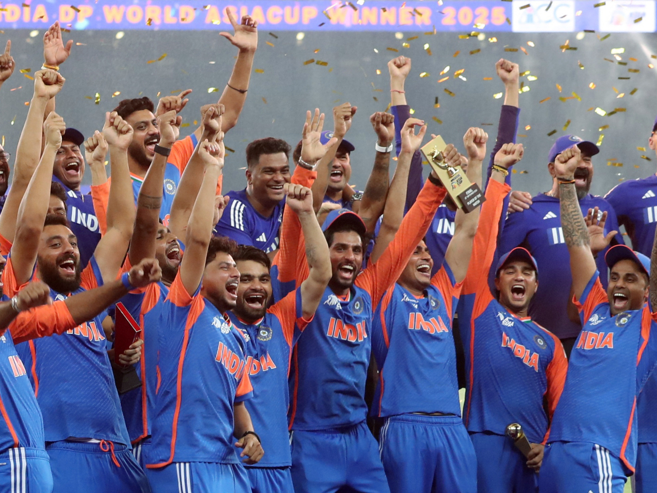 India capped off an unbeaten run at this year's tournament with their third victory against their arch-rivals. Photo: Reuters