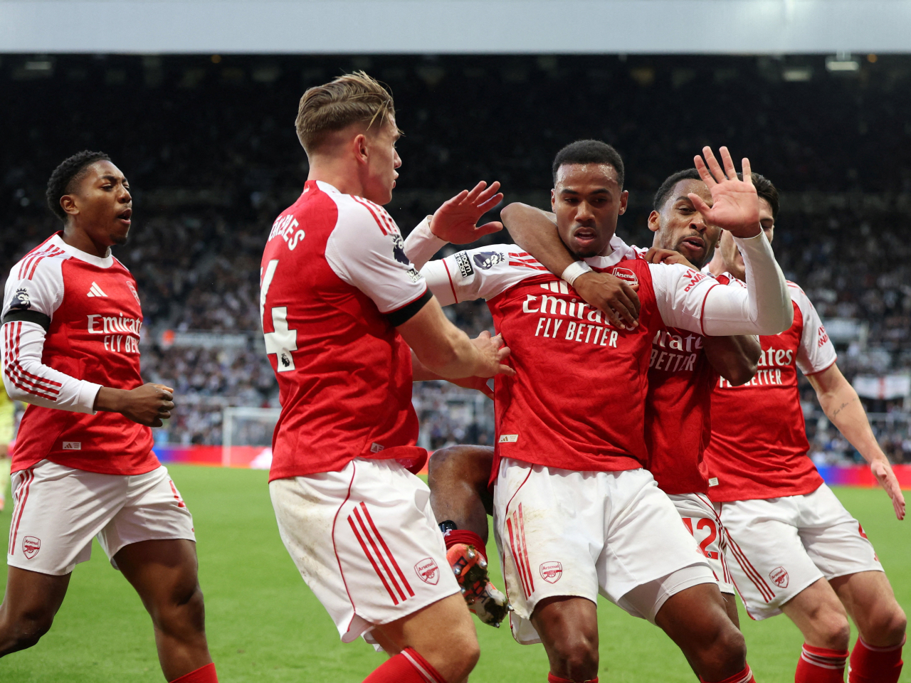 Arsenal earned all three points against Newcastle United on a late goal from Gabriel. Photo: Reuters