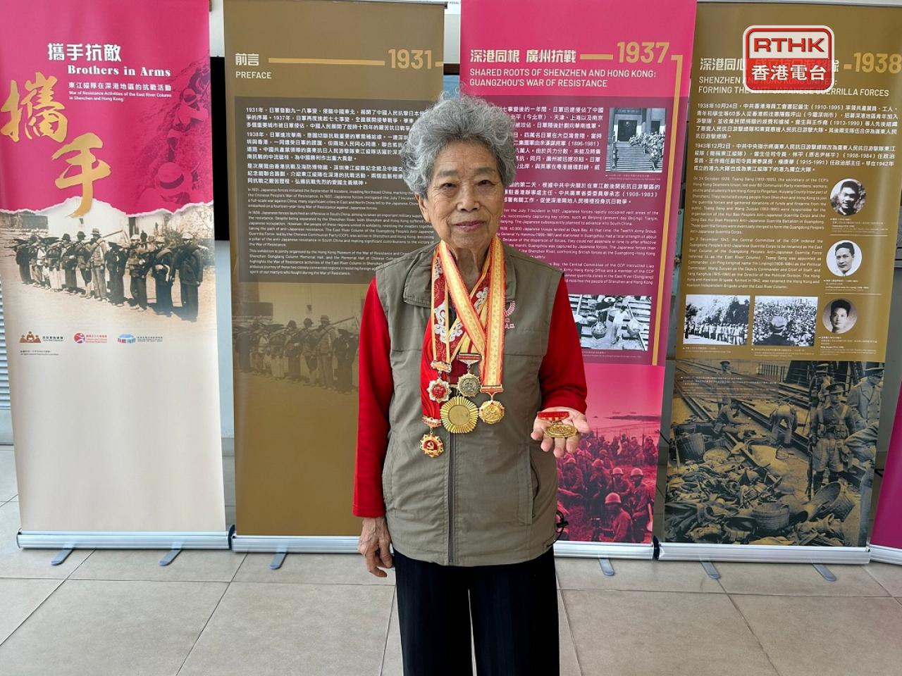 林珍月初出席北京舉行的抗戰勝利閱兵大會，感受到國家的強大及榮耀，體會齊心的重要。（黃貝紋攝）