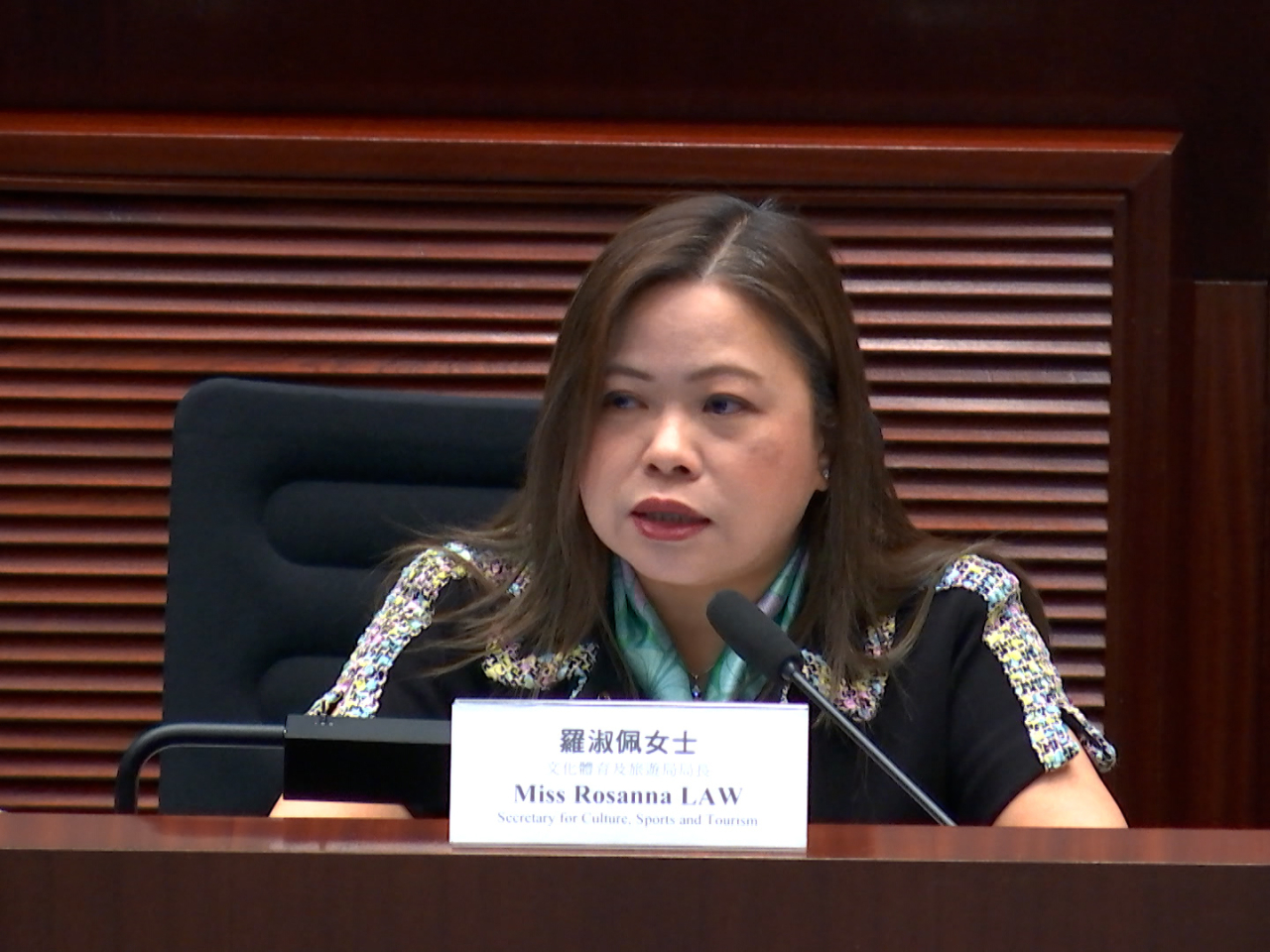 羅淑佩在立法會一個委員會回應與施政報告相關政策範疇。