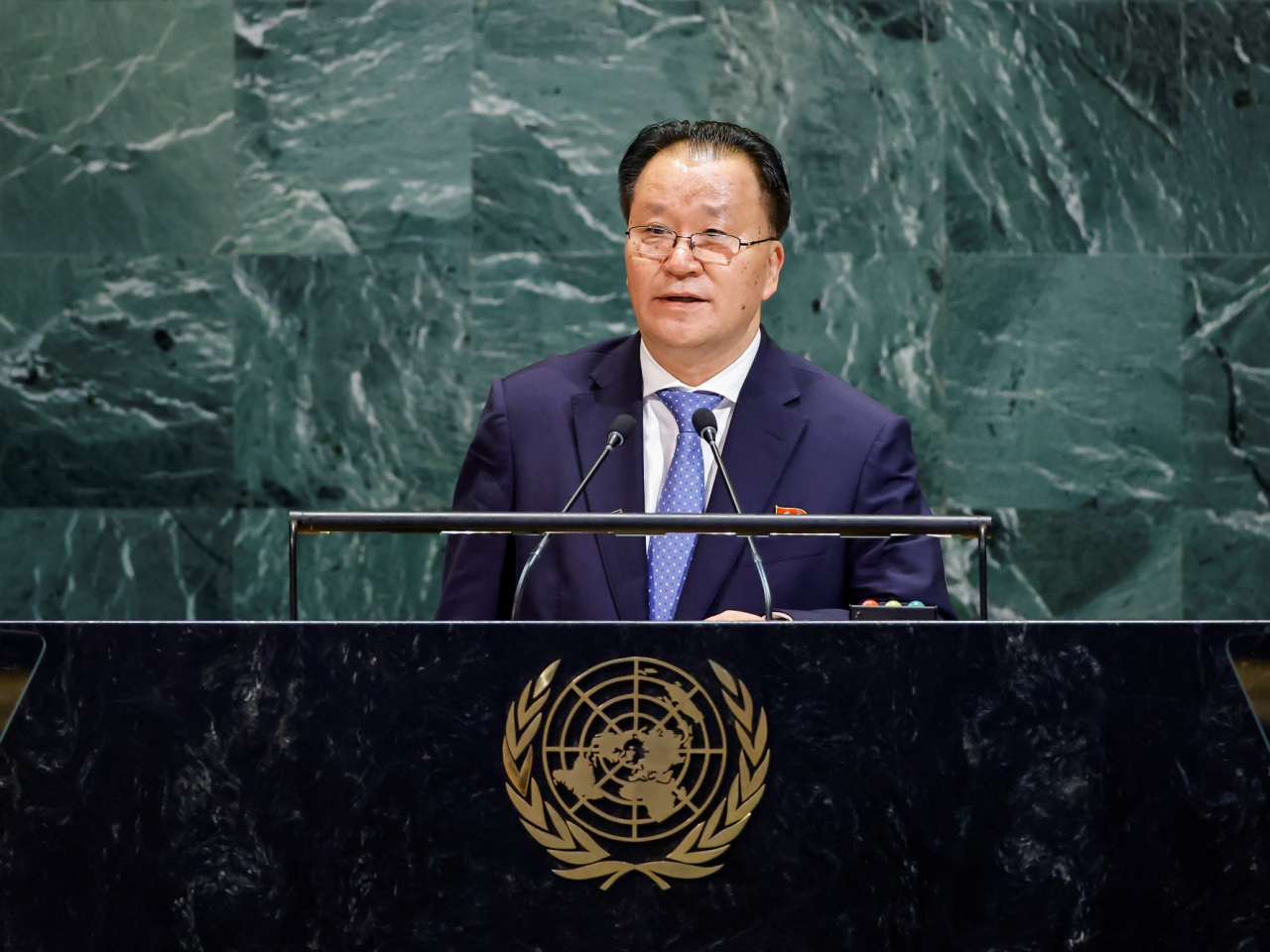 金仙景批評美日韓在朝鮮半島頻繁軍演，令朝鮮半島局勢極度緊張。（路透社）