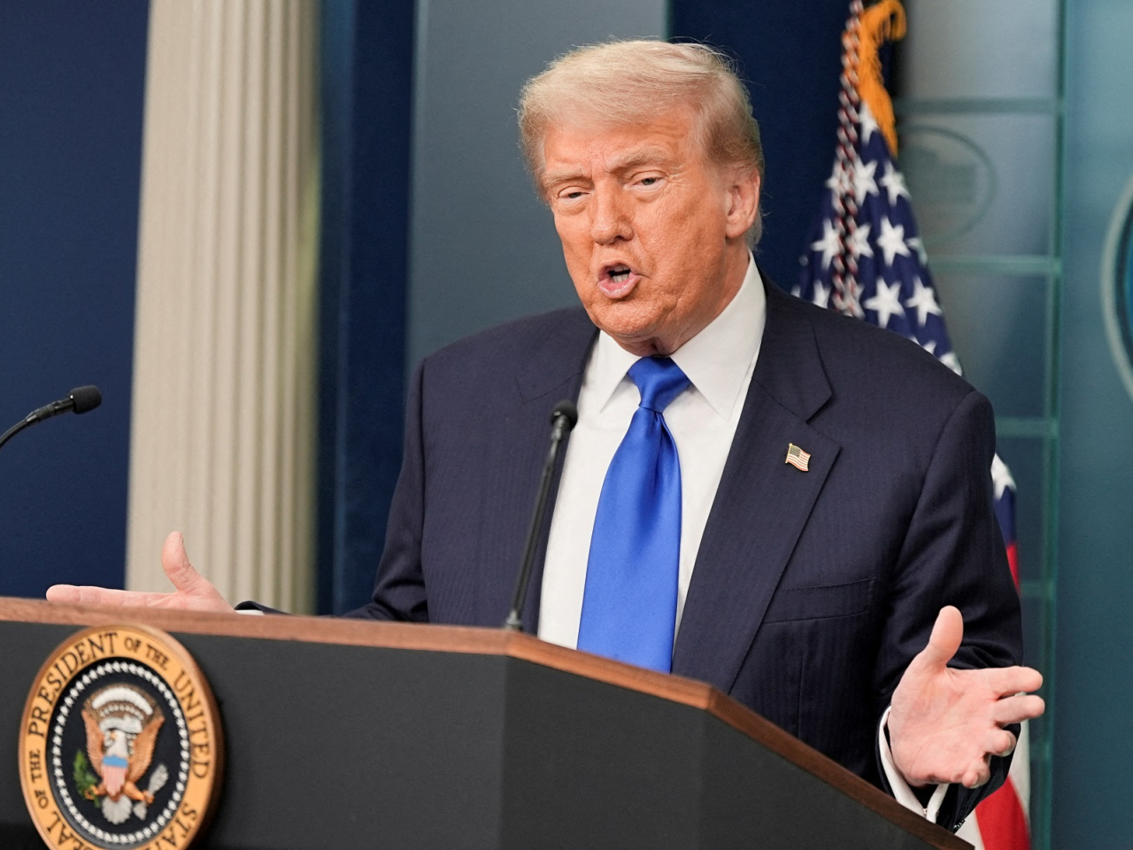 Trump had posted, then deleted an AI-generated video promising all Americans access to a non-existent medical device called "MedBed" that conspiracy theorists say can cure all ills. File photo: Reuters