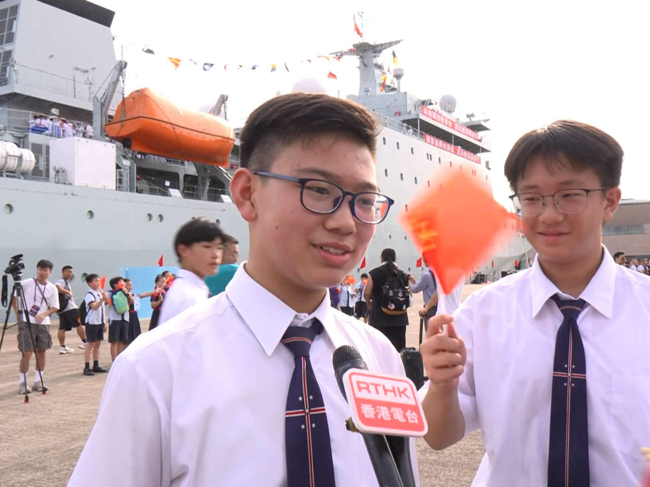 有學生形容即使只是訓練艦都很厲害。（鍾家銘攝）